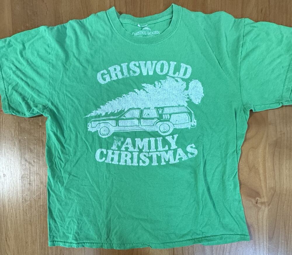 Vtg Style National Lampoon Christmas Vacation Griswold Family Green T-shirt XL